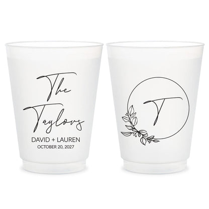 Custom Wedding Frosted Cups (KT148)