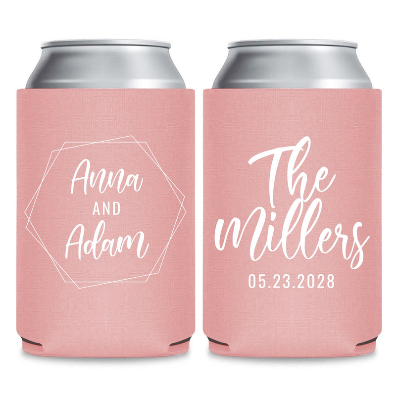 Minimalist Can Coolers Wedding Favors