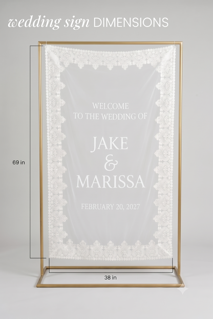 Custom Wedding Sign Printed Banner
