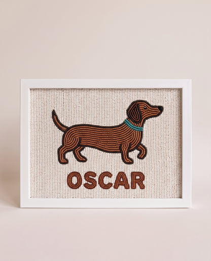 Personalized Beaded Pet Portrait Wall Art