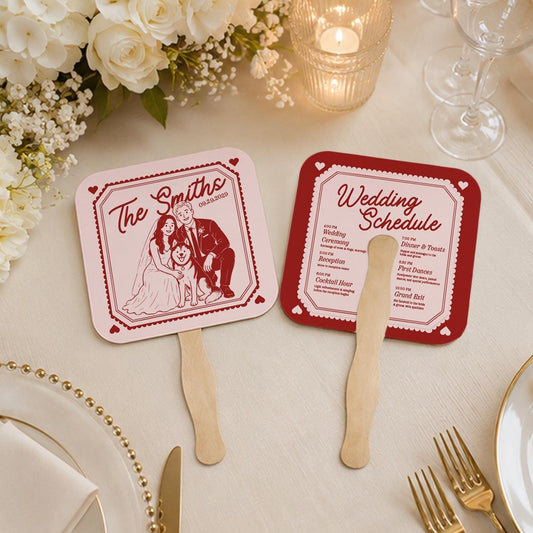 Custom Wedding Hand Fans