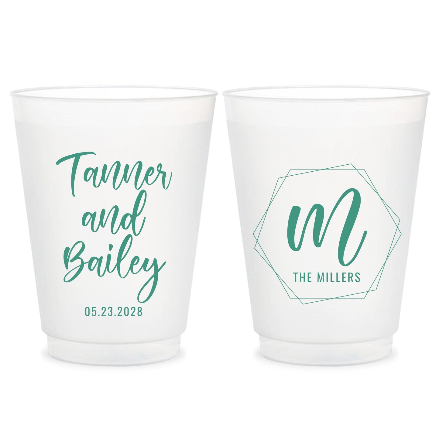Custom Wedding Frosted Cups (KT 151)