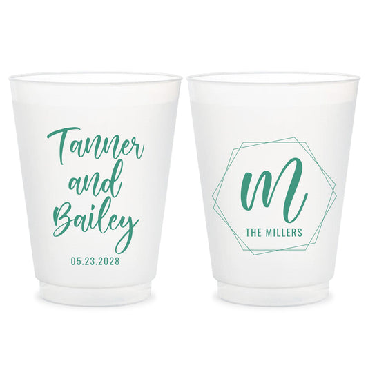Custom Wedding Frosted Cups (KT 151)