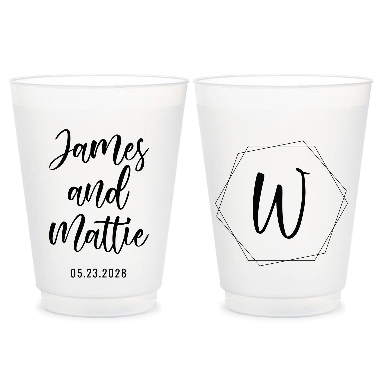 Custom Wedding Frosted Cups (KT 152)
