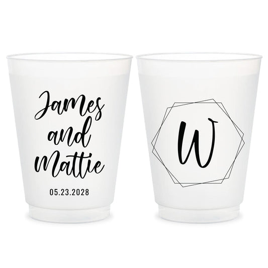 Custom Wedding Frosted Cups (KT 152)