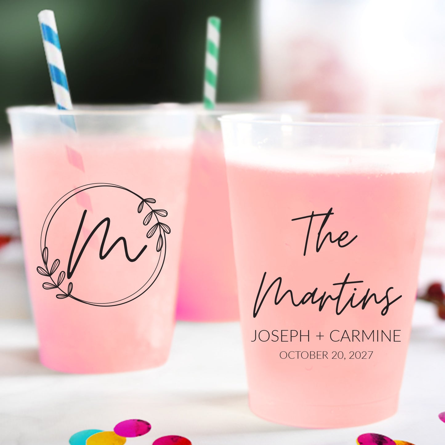 Frosted Cup Wedding Favors (175)