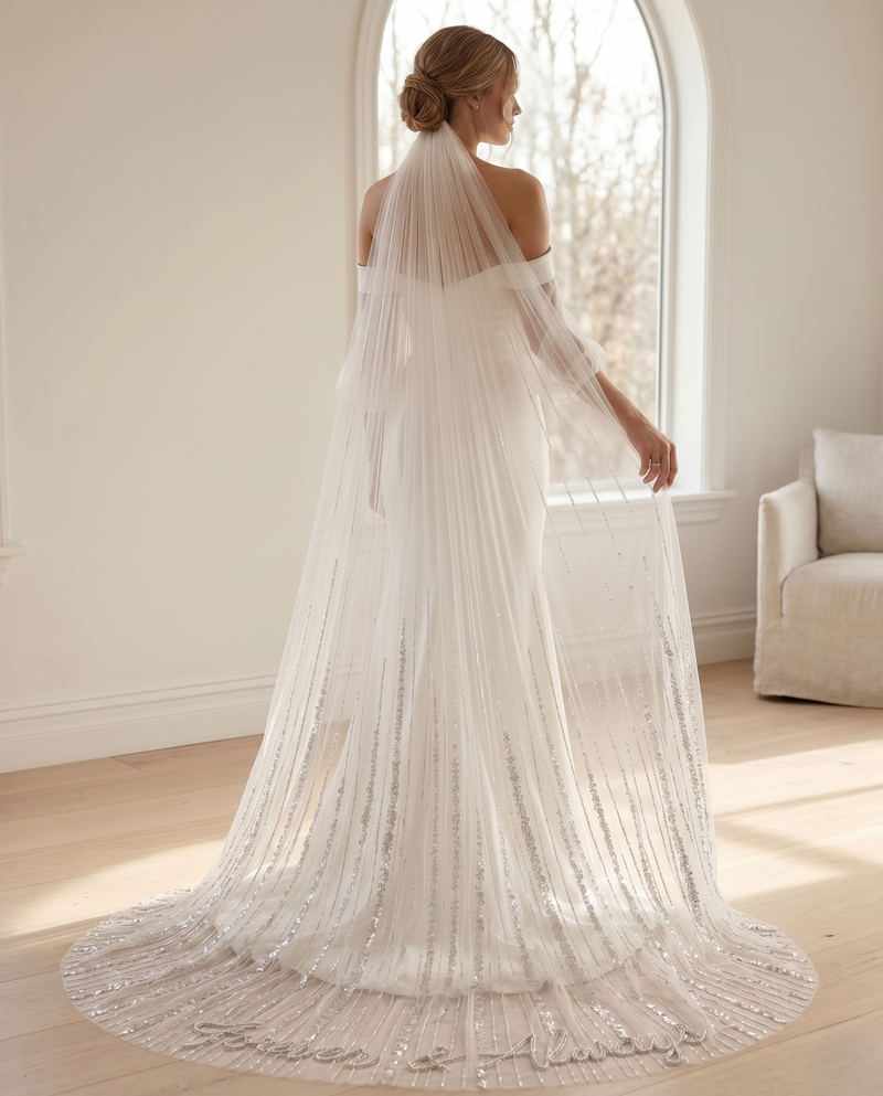Luxury Sequin Bridal Veil