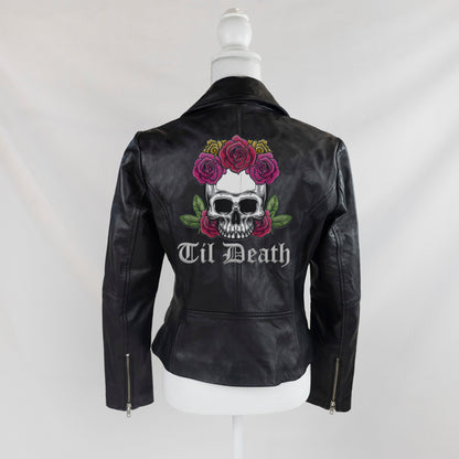 Till Death Skull Leather Coat