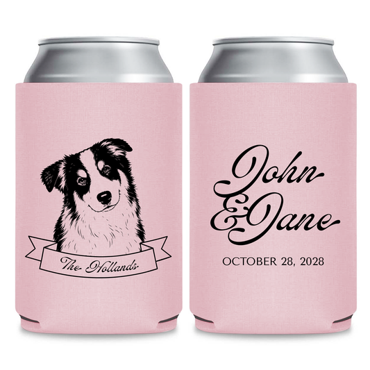 Canine Celebration Wedding Can Coolers