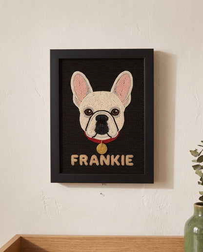 Personalized Beaded Pet Portrait Wall Art