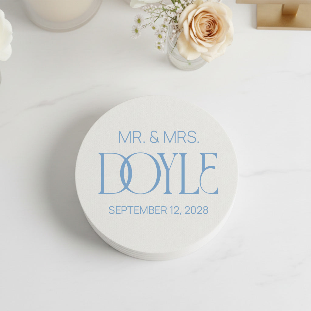 Last Name Minimalist Coasters