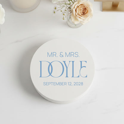 Last Name Minimalist Coasters