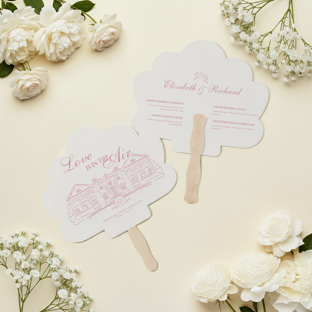 Custom Shape Wedding Fans