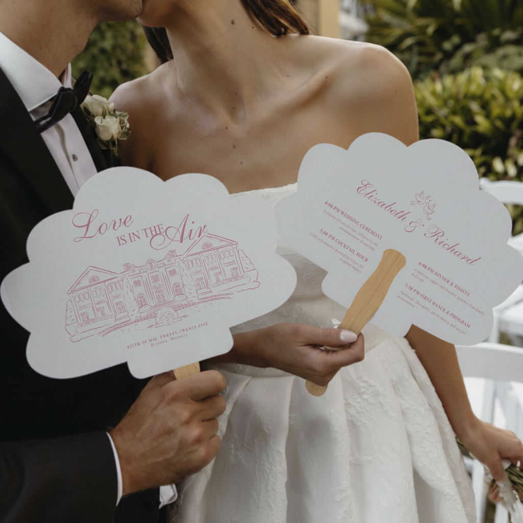 Wedding Program Fans