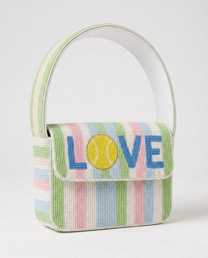Pastel LOVE Tennis Beaded Shoulder Bag