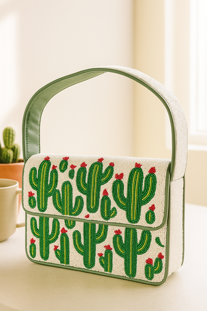 Custom Name Cactus Shoulder Bag
