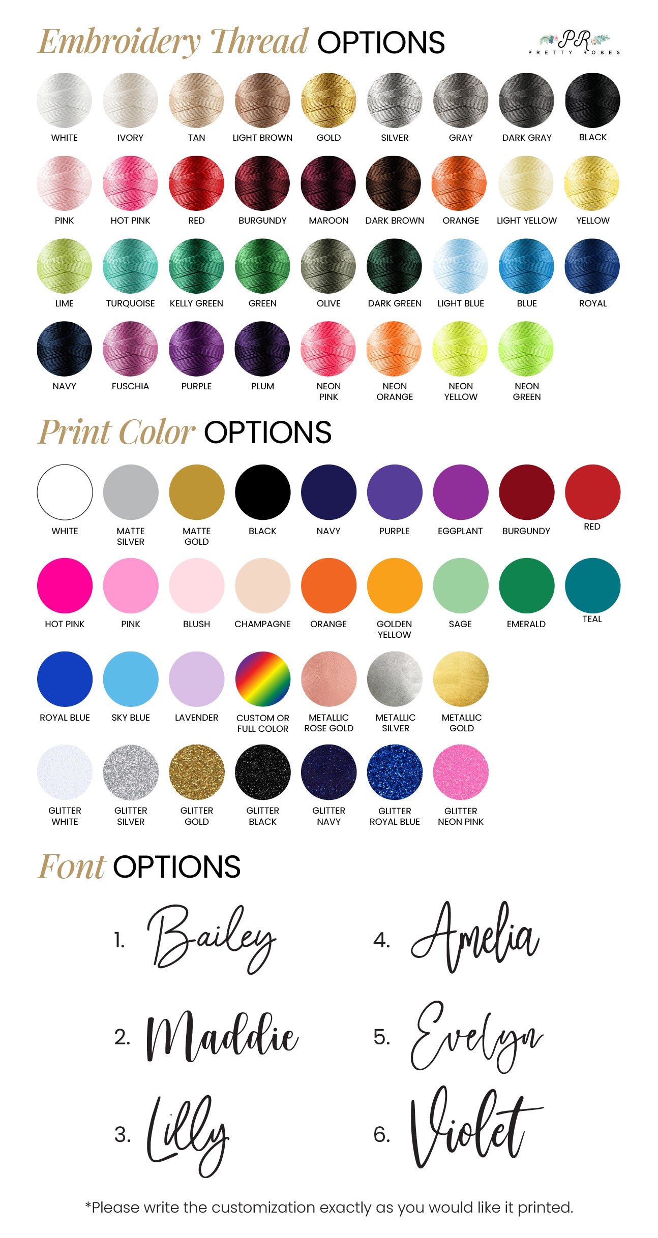 Embroidery Thread Options