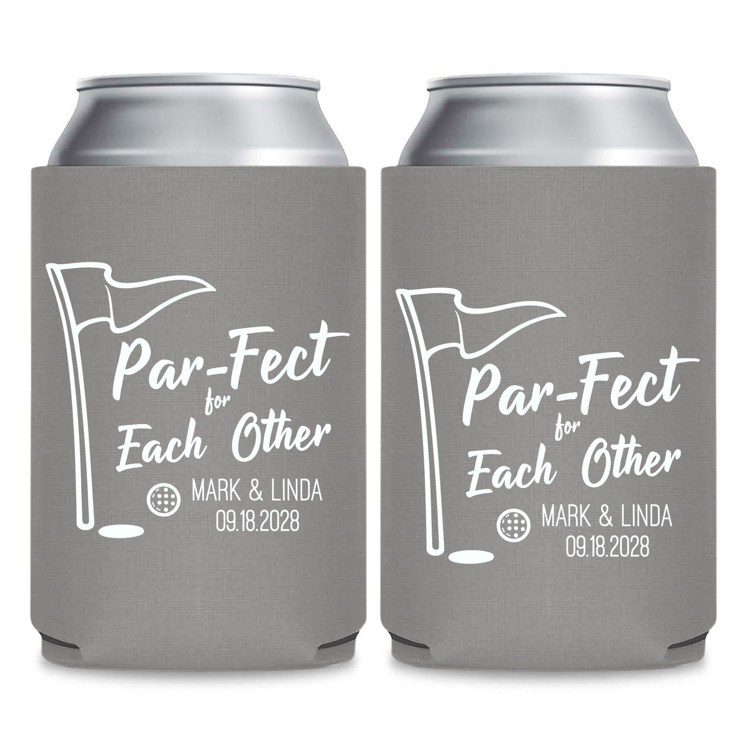 Golf Themed Wedding Can Coolers