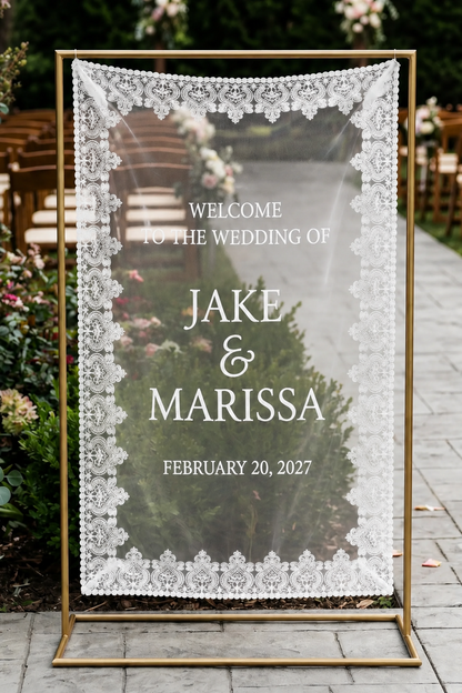 Custom Wedding Sign Printed Banner