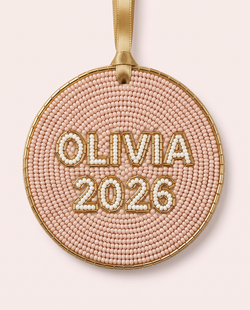 Baby's First Christmas Beaded Ornament