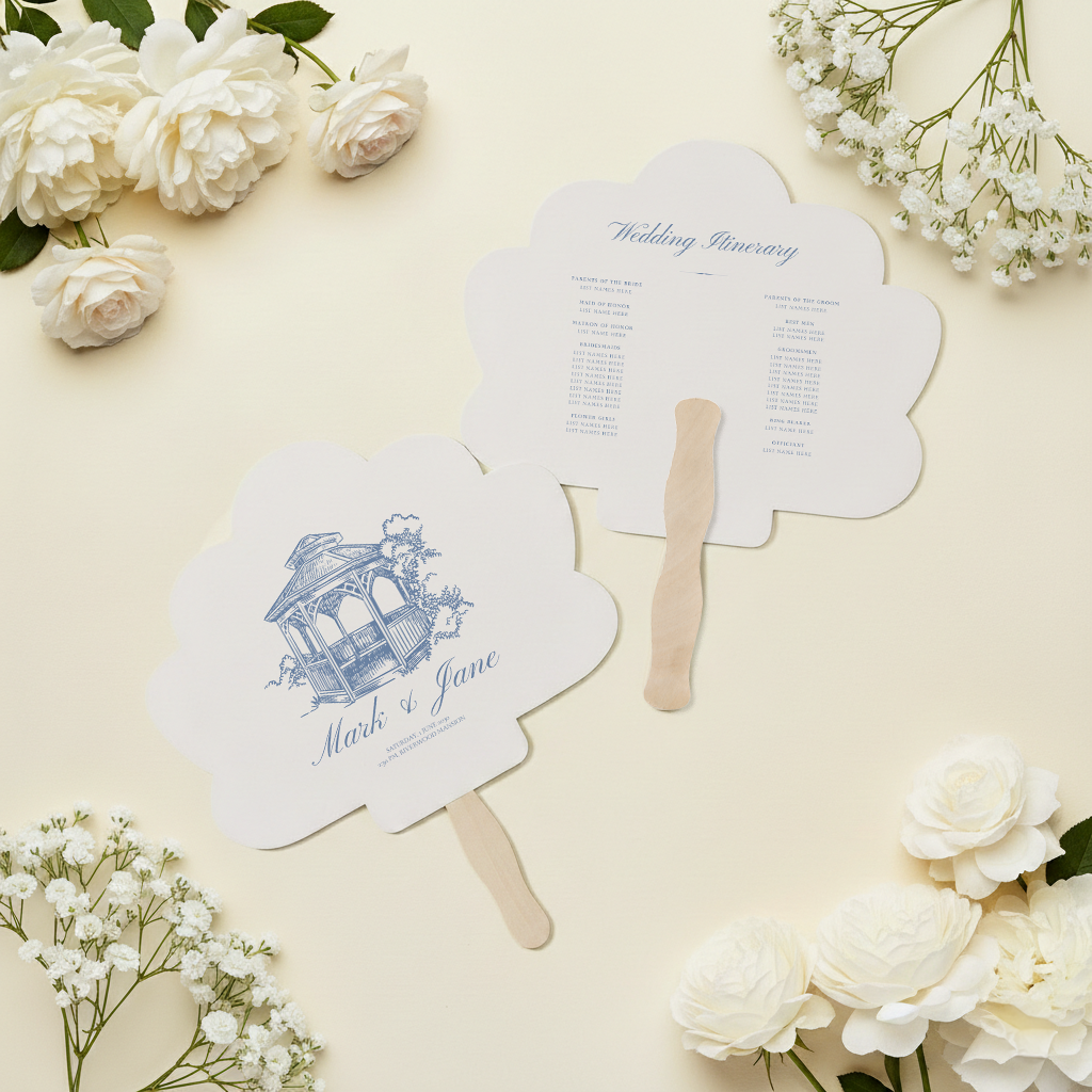 Custom Shape Wedding Fans