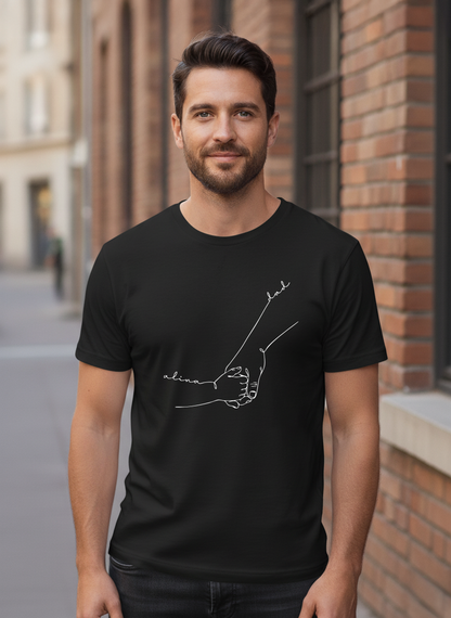 Minimalist Dad & Child Line Art Shirt