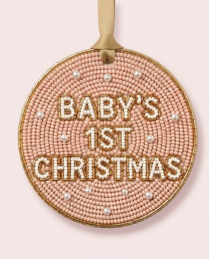 Baby's First Christmas Beaded Ornament