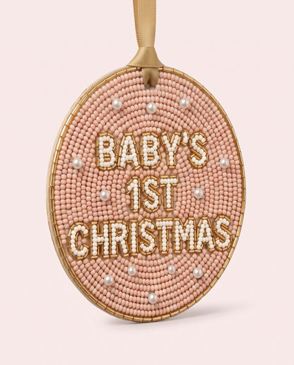 Baby's First Christmas Beaded Ornament
