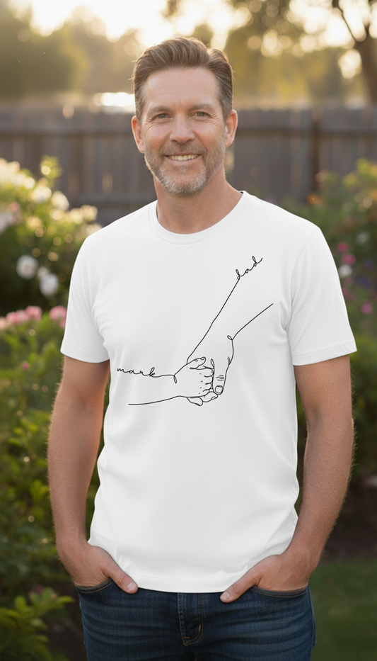 Minimalist Dad & Child Line Art Shirt