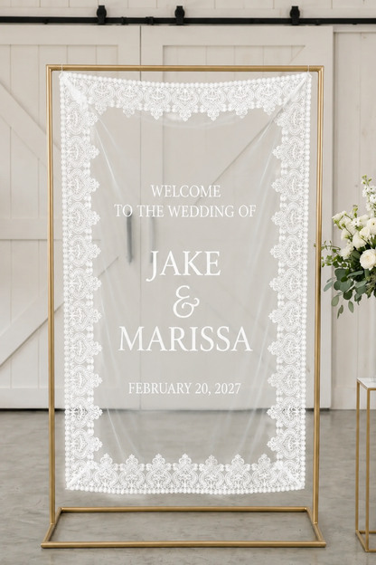 Custom Wedding Sign Printed Banner