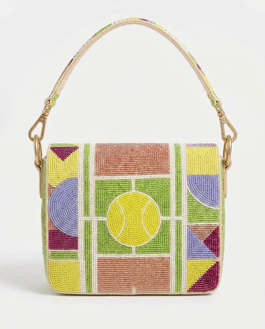 Tennis Court Full Flap Clutch