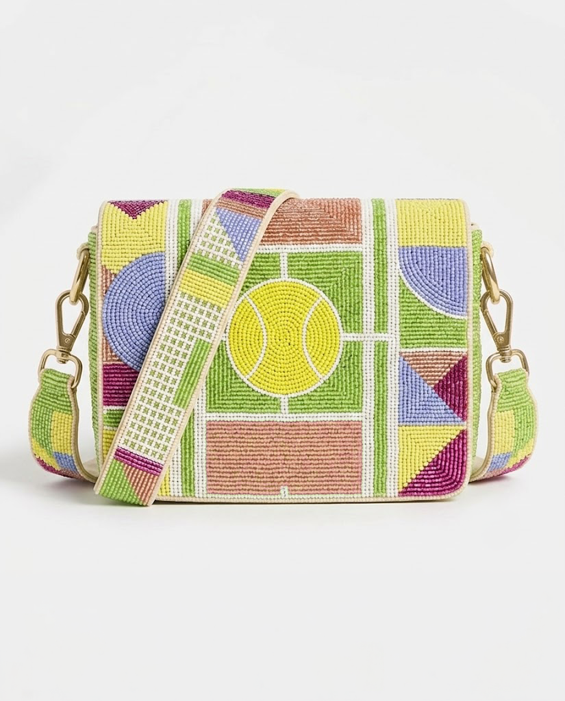 Tennis Court Full Flap Clutch