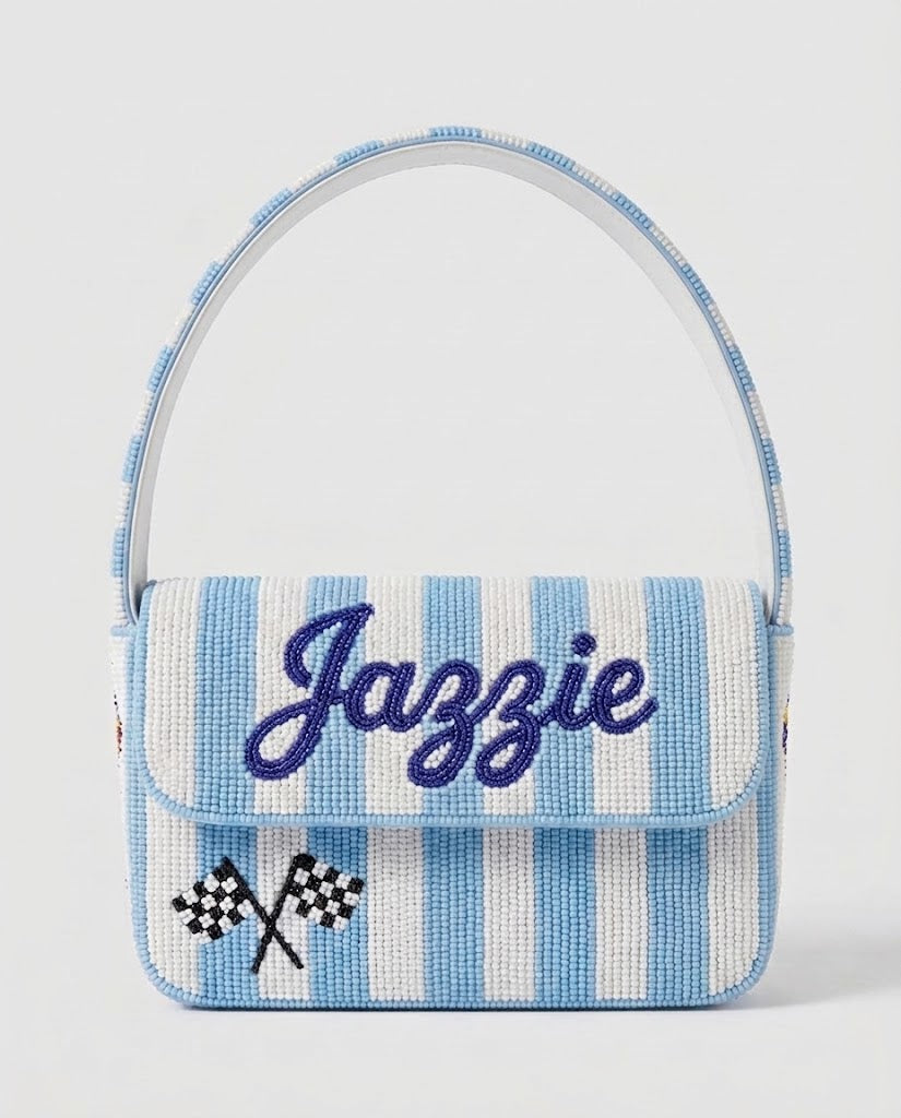 Personalized Racing Beaded Shoulder Bag