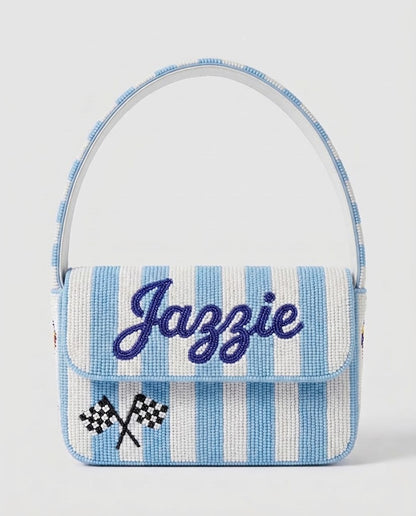 Personalized Racing Beaded Shoulder Bag