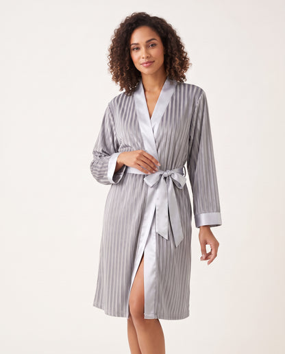 Pleated Satin Robe