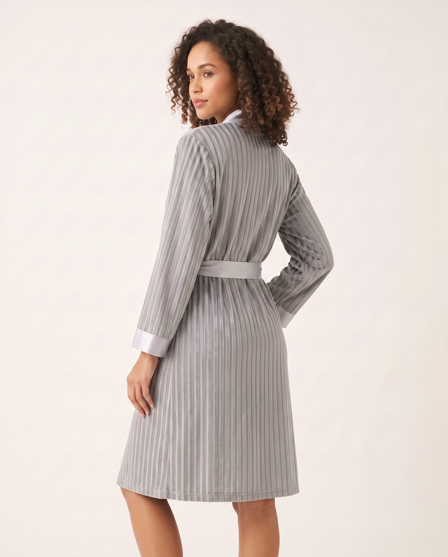 Pleated Satin Robe