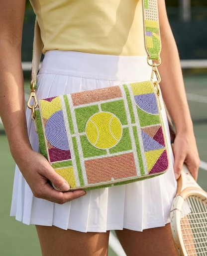 Tennis Court Full Flap Clutch
