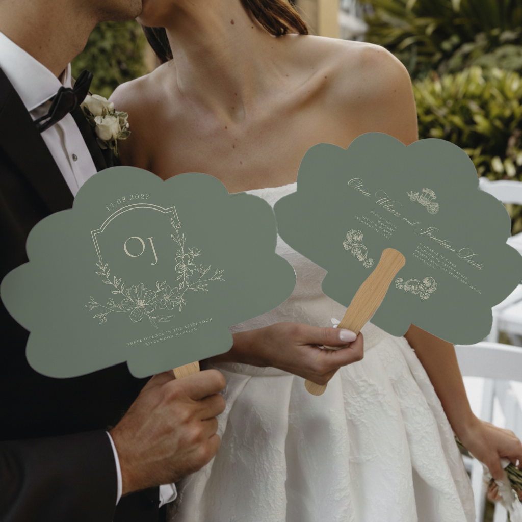 Custom Shape Wedding Fans