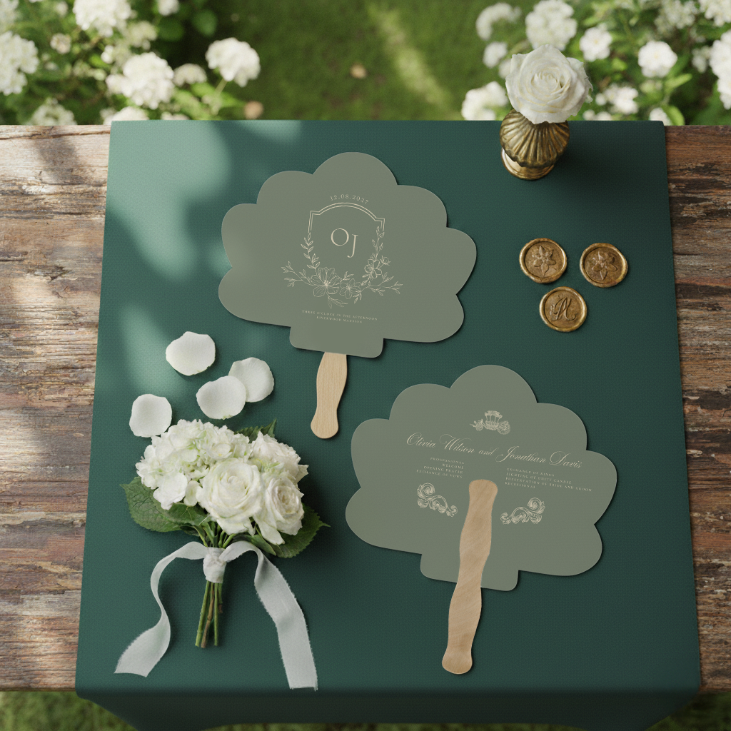 Elegant Botanical Hand Fans