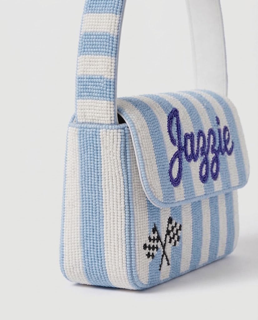 Personalized Racing Beaded Shoulder Bag