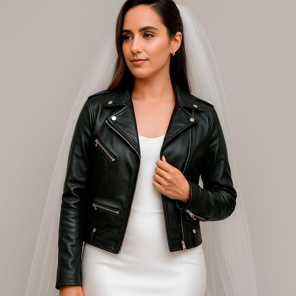 Faux Leather) Wife of the Party Leather Jacket – PrettyRobes.com