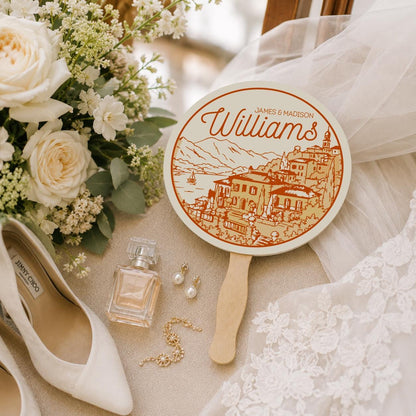 Elegant Coastal Ceremony Fans