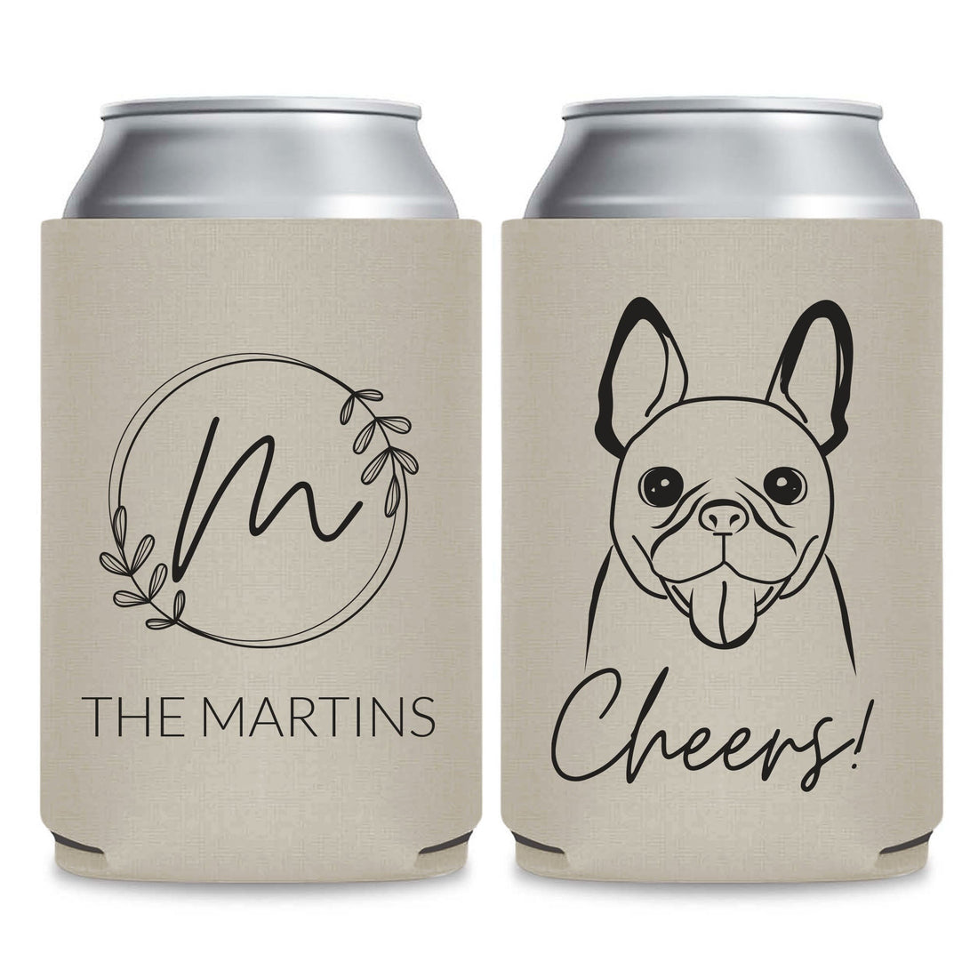 Furry Friends Wedding Can Coolers