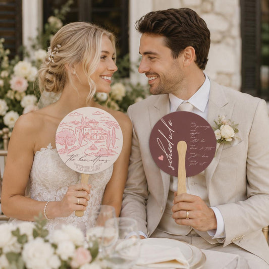 Outdoor Summer Ceremony Hand Fans