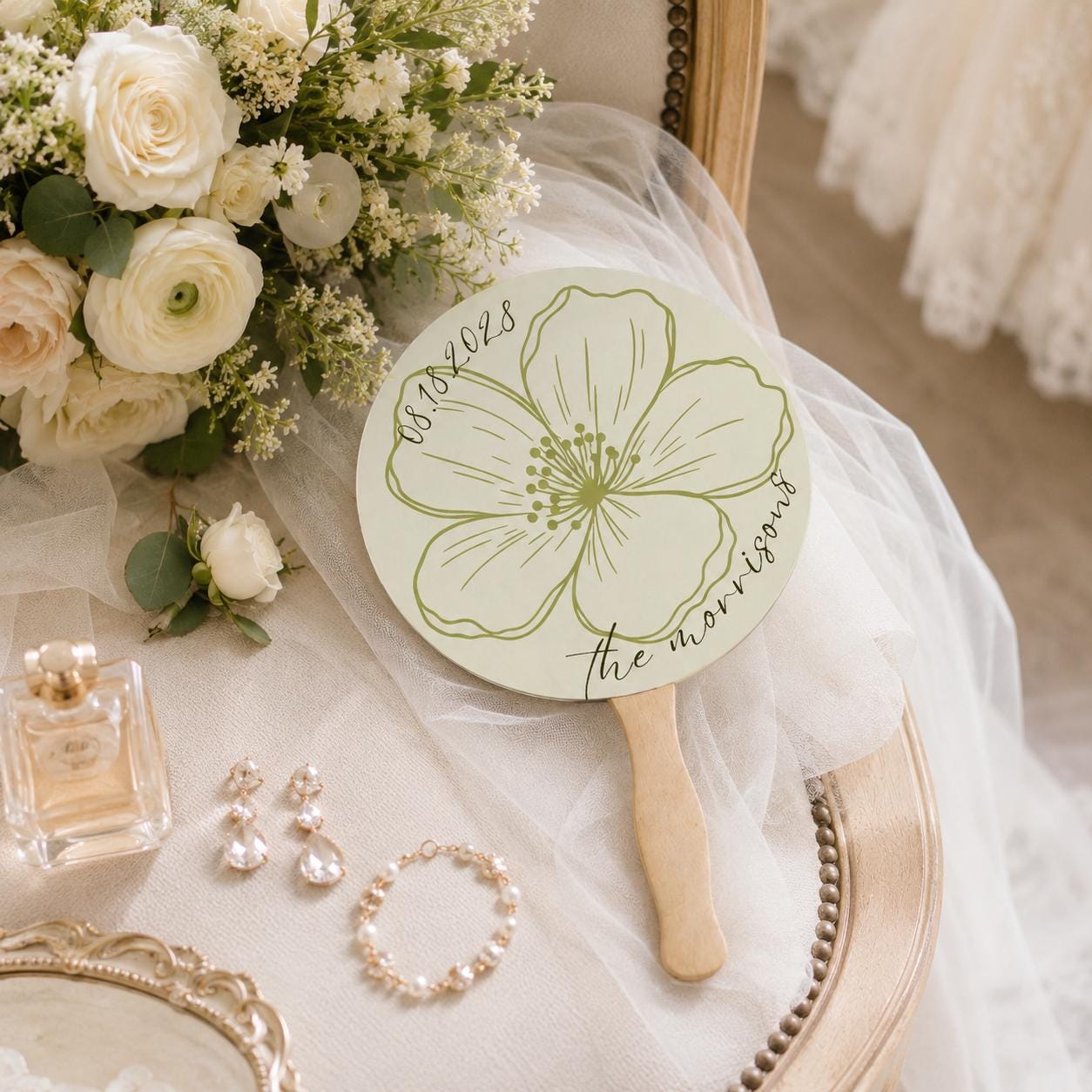 Round Garden Hand Fans