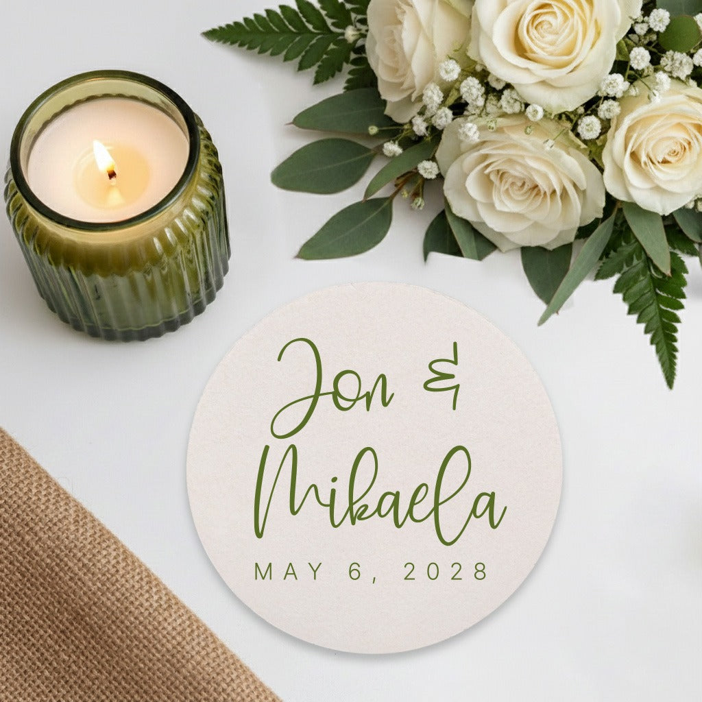 Custom Names Minimalist Coasters