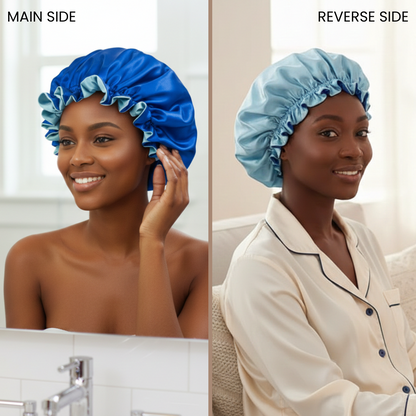 Royal Blue Satin Bonnet