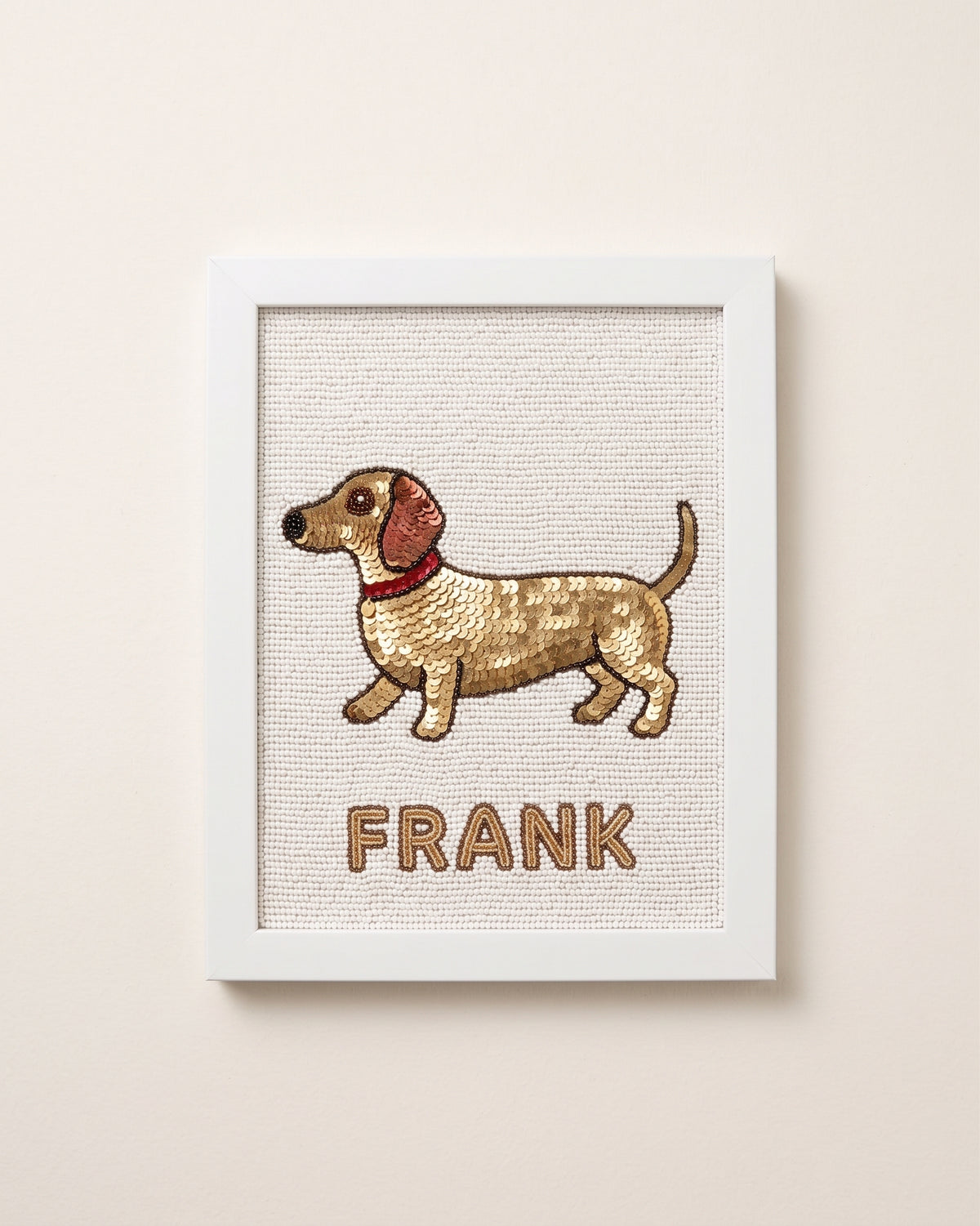 Personalized Beaded Pet Portrait Wall Art
