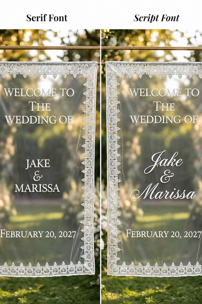 Custom Wedding Sign Printed Banner
