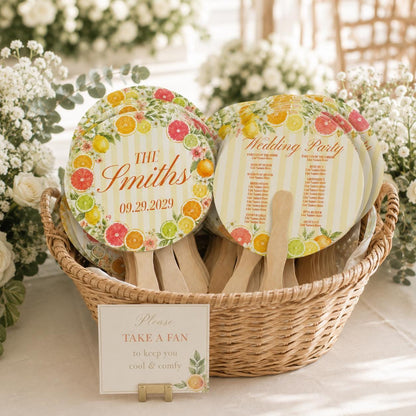 Custom Summer Wedding Hand Fans